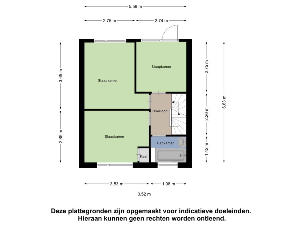 Bekijk plattegrond van Eerste Verdieping van Burmaniastraat 35