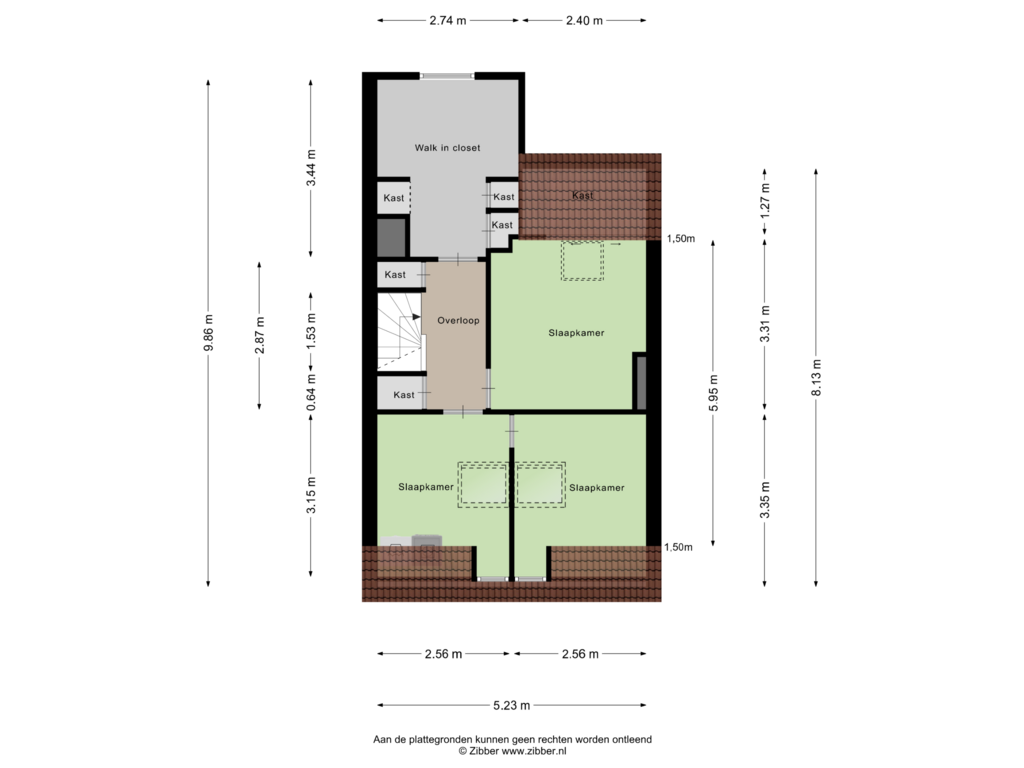 Bekijk plattegrond van Tweede Verdieping van Jan van Houtstraat 109