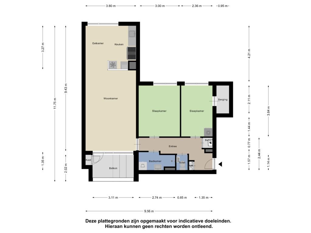 View floorplan of Appartement of Voordorp 38