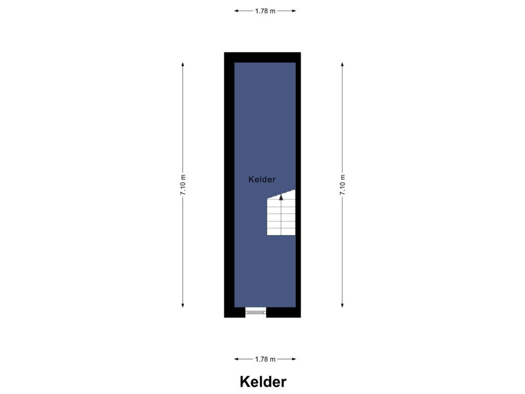 Bekijk plattegrond van Kelder van Dokter Meuwissenstraat 9