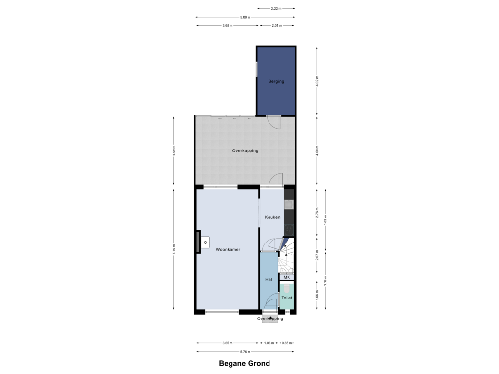 Bekijk plattegrond van Begane Grond van Dokter Meuwissenstraat 9