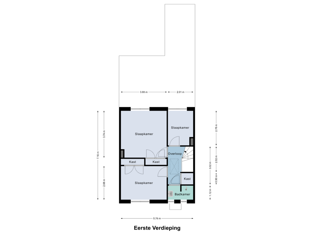 Bekijk plattegrond van Eerste Verdieping van Dokter Meuwissenstraat 9