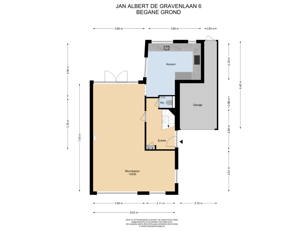 Bekijk plattegrond van Begane grond van Jan Albert de Gravenlaan 6