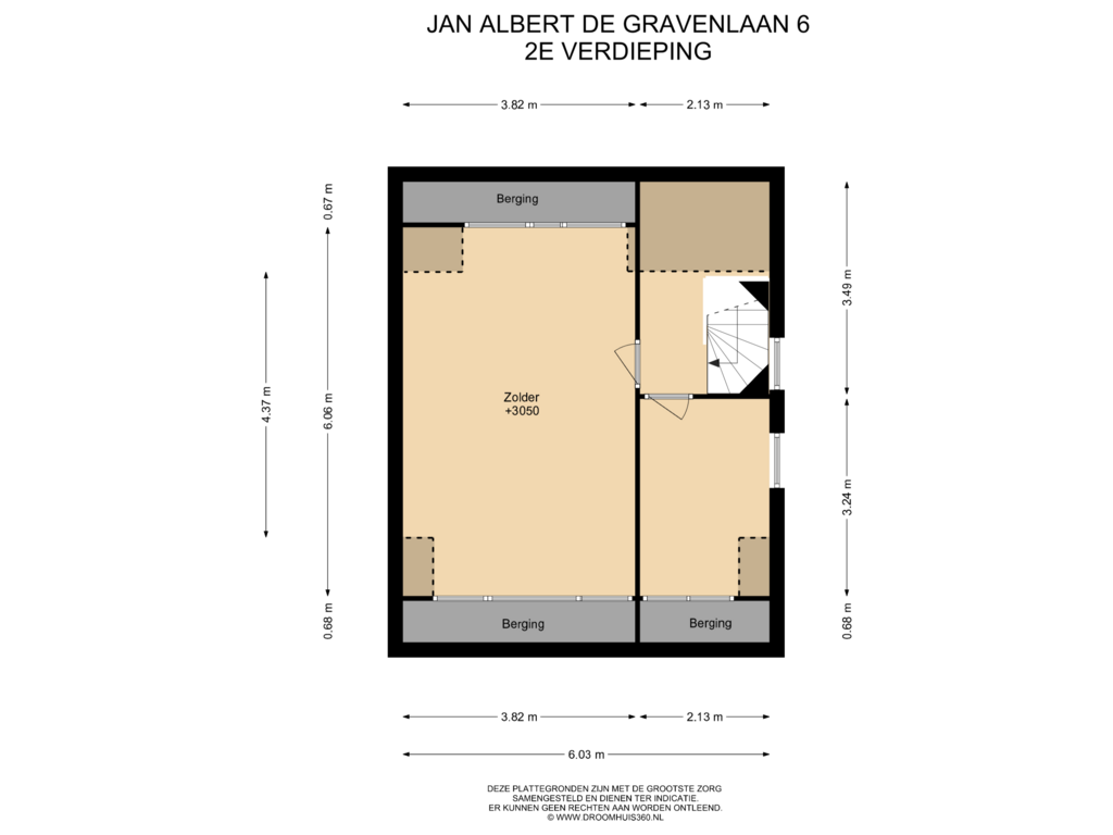 Bekijk plattegrond van 2E Verdieping van Jan Albert de Gravenlaan 6