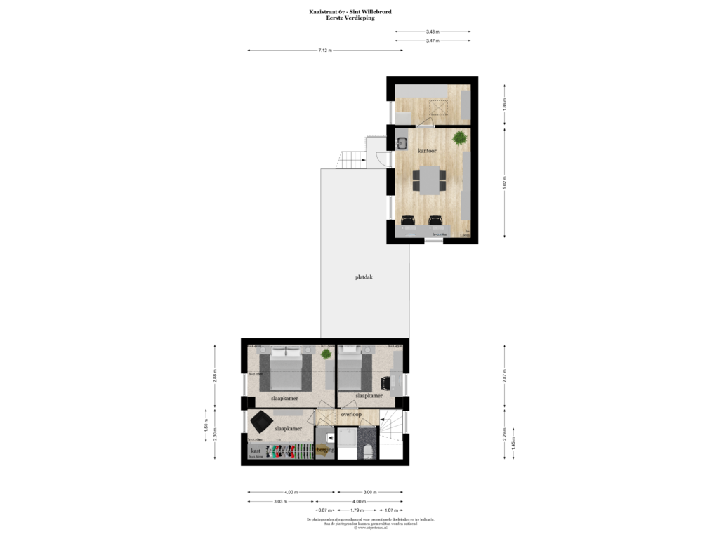 Bekijk plattegrond van EERSTE VERDIEPING van Kaaistraat 67