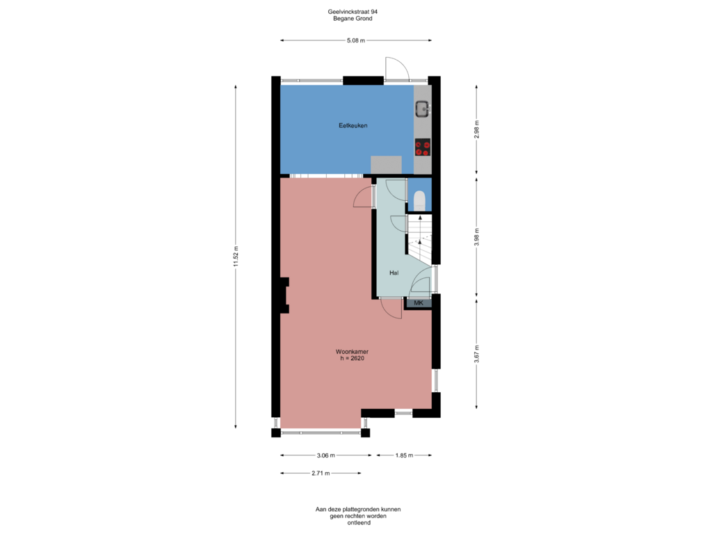 View floorplan of Begane Grond of Geelvinckstraat 94