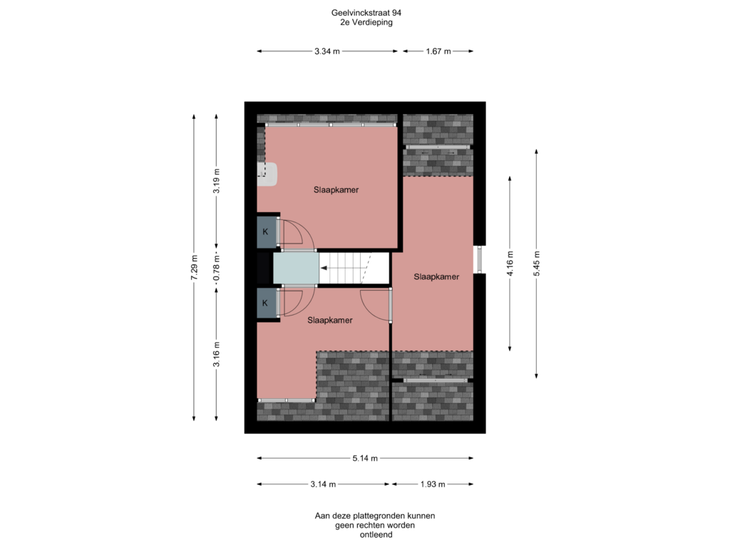 View floorplan of 2e Verdieping of Geelvinckstraat 94