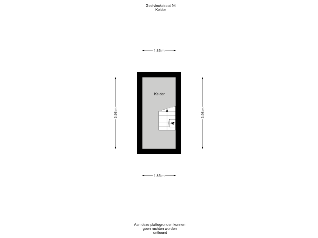 View floorplan of Kelder of Geelvinckstraat 94