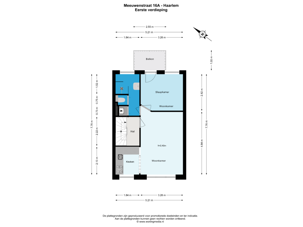 Bekijk plattegrond van 1e_verd van Meeuwenstraat 16-A