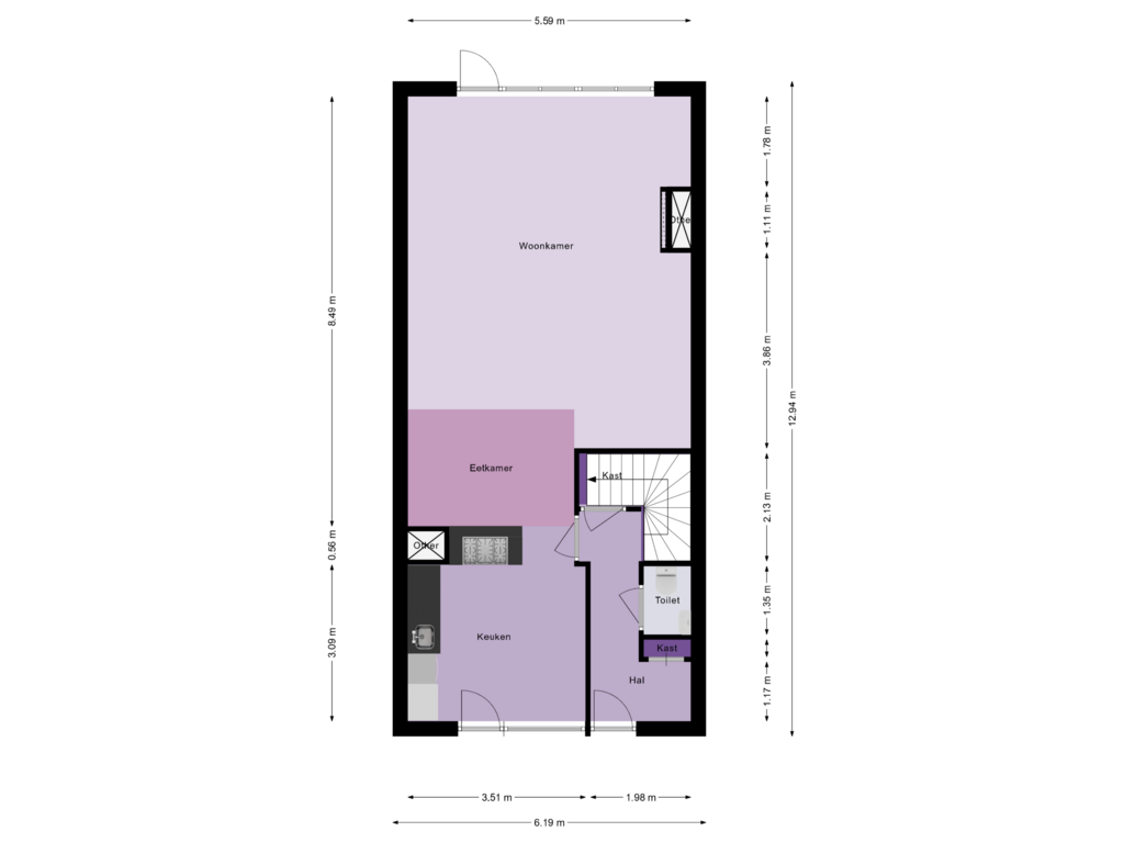 Bekijk plattegrond van Begane grond van Valeriaan 27