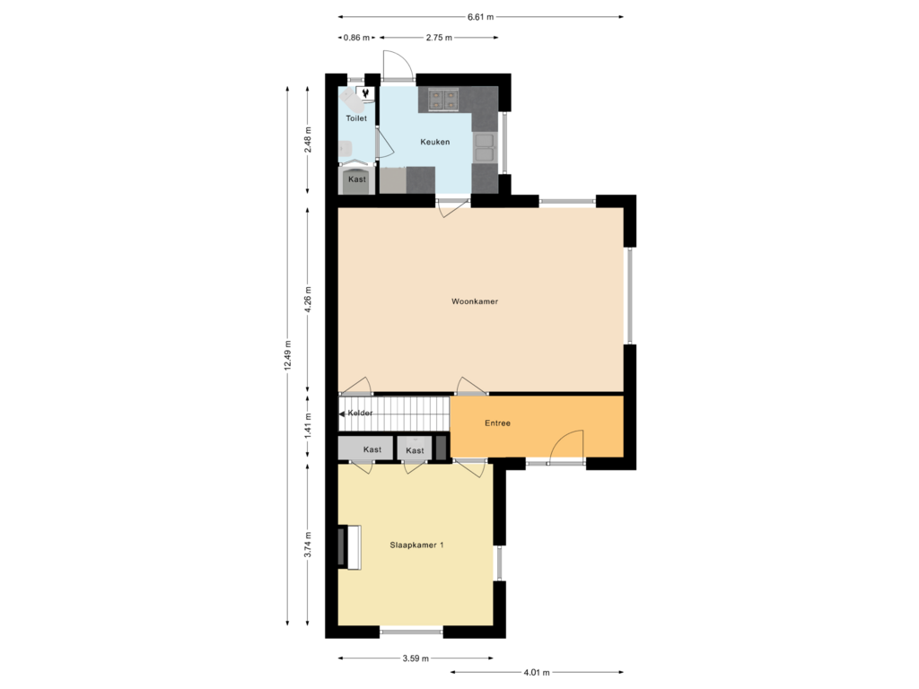 View floorplan of Begane Grond of M.C.Verloopweg 19