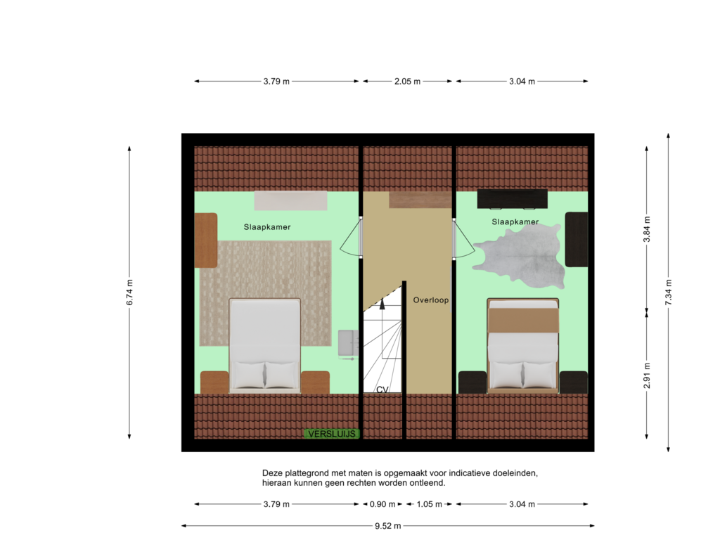 View floorplan of Second floor of Peurssensstraat 51