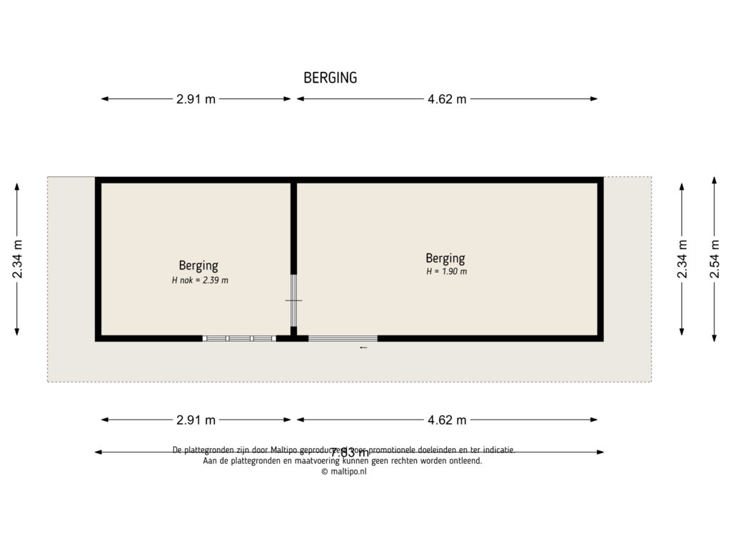 Bekijk plattegrond van Berging van Papekamp 13