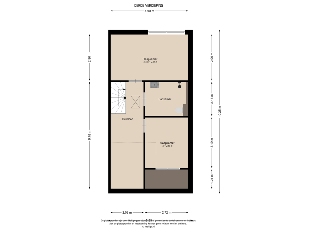 Bekijk plattegrond van Derde verdieping van Albert van Dalsumlaan 9