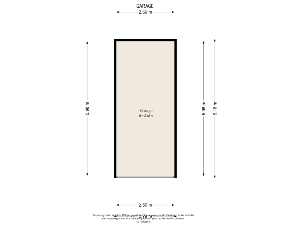 Bekijk plattegrond van Garage van Albert van Dalsumlaan 9