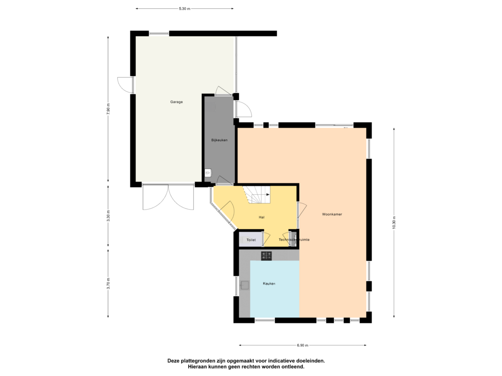 View floorplan of Begane grond of De Pream 17