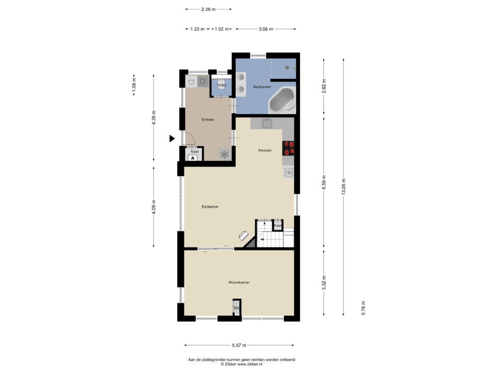 Bekijk plattegrond van Begane grond van It West 16