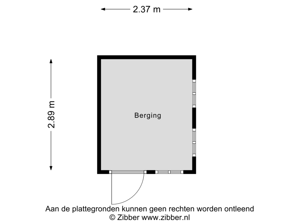 Bekijk plattegrond van Berging van It West 16