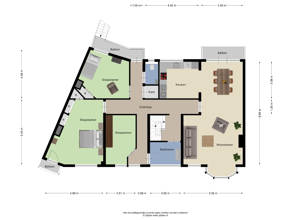 Bekijk plattegrond van Eerste verdieping van Otto Eerelmanstraat 9-A