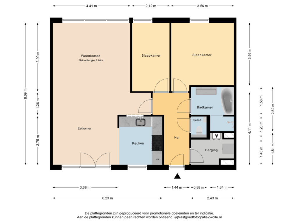 View floorplan of Appartement of Heiligeweg 10