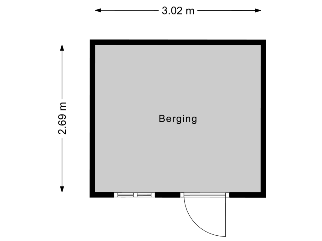 Bekijk plattegrond van Berging van De Wrongel 24