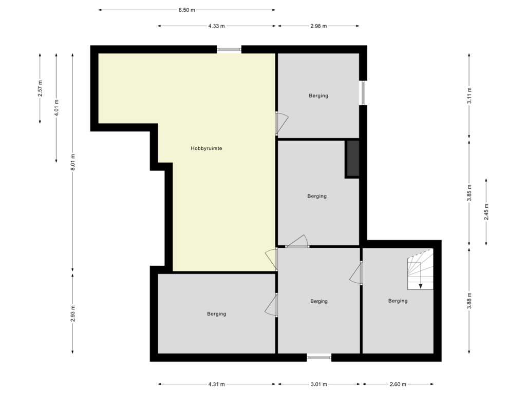 Bekijk plattegrond van Kelder van Emmastraat 12