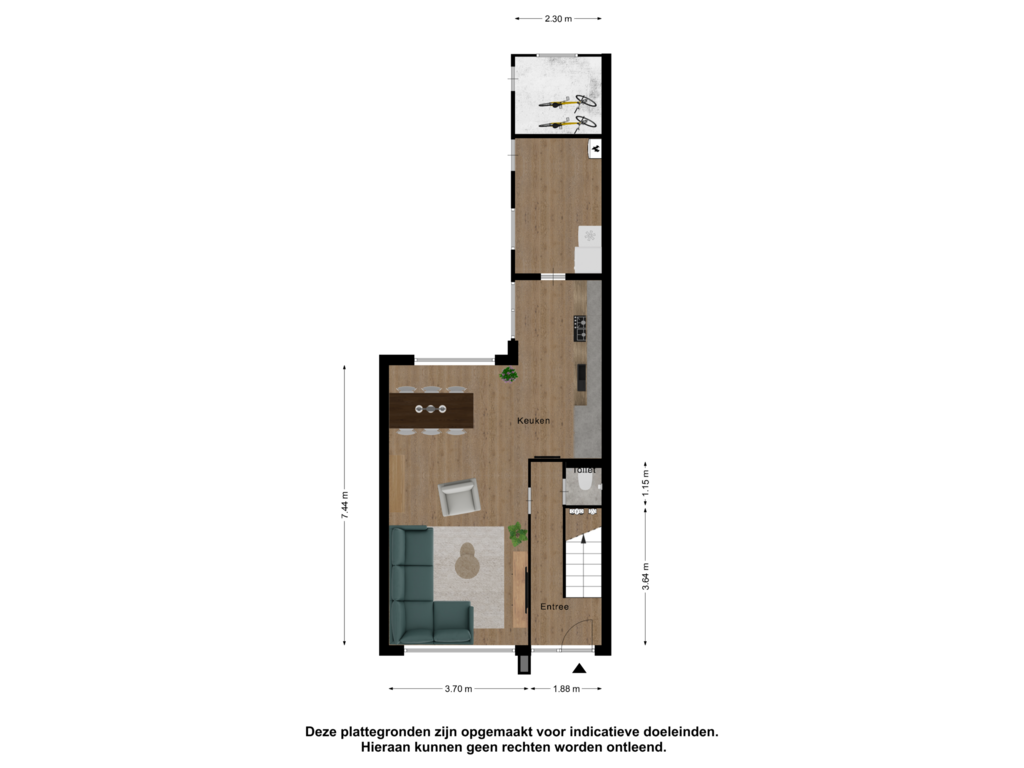 View floorplan of Begane Grond of Warande 44