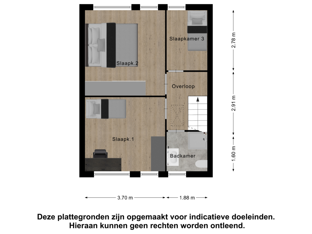 View floorplan of Eerste Verdieping of Warande 44