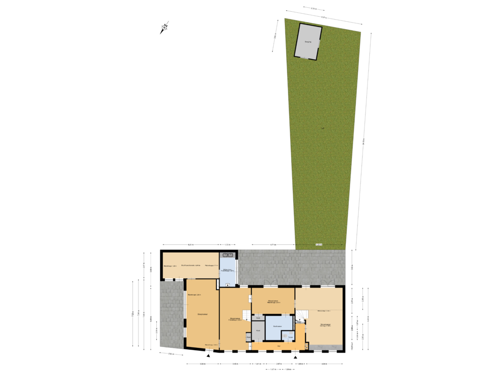 View floorplan of Begane grond tuin of Molenstraat 42