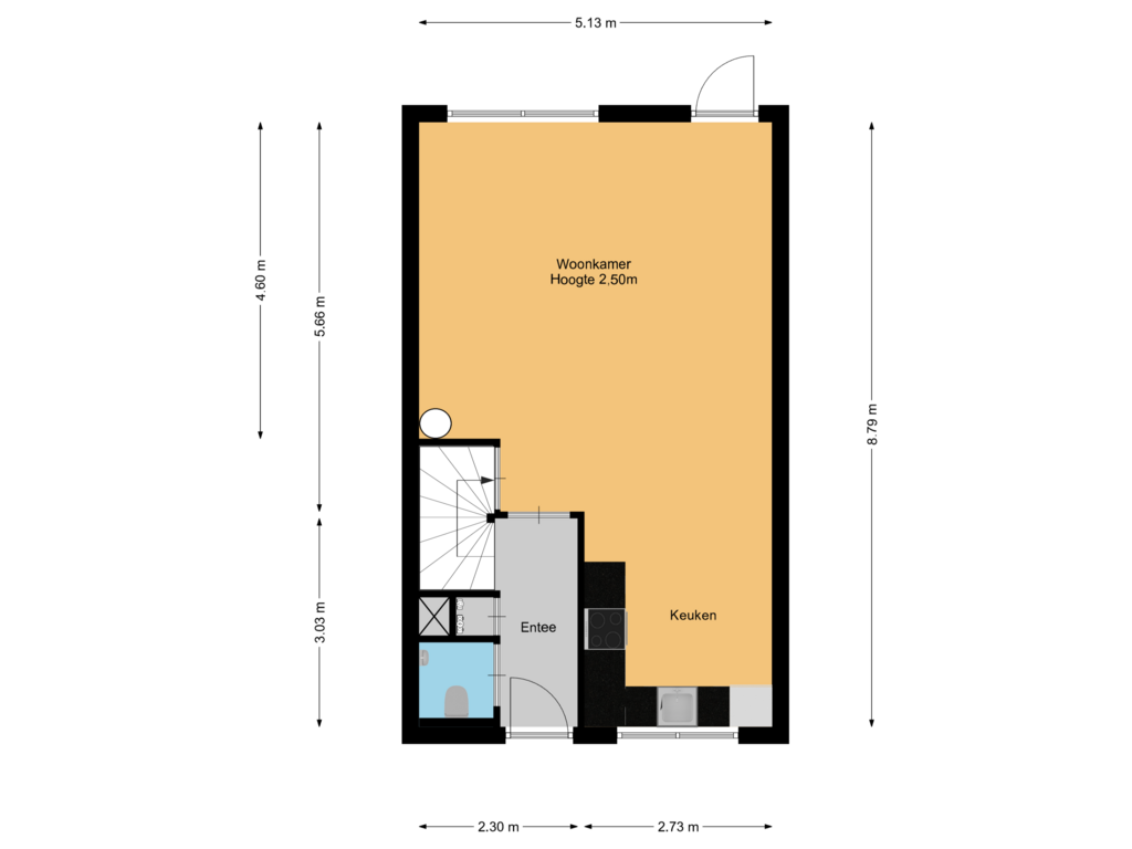 View floorplan of Begane grond of Stinzenlaan Noord 122