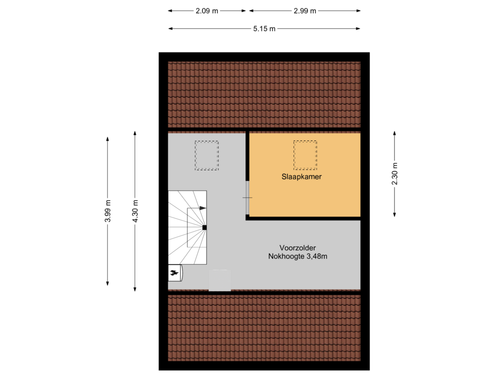 View floorplan of 2e verdieping of Stinzenlaan Noord 122