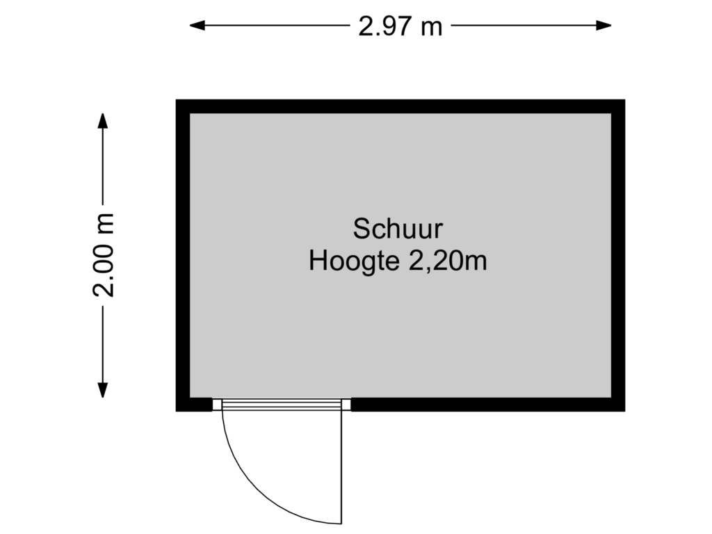 View floorplan of Schuur of Stinzenlaan Noord 122