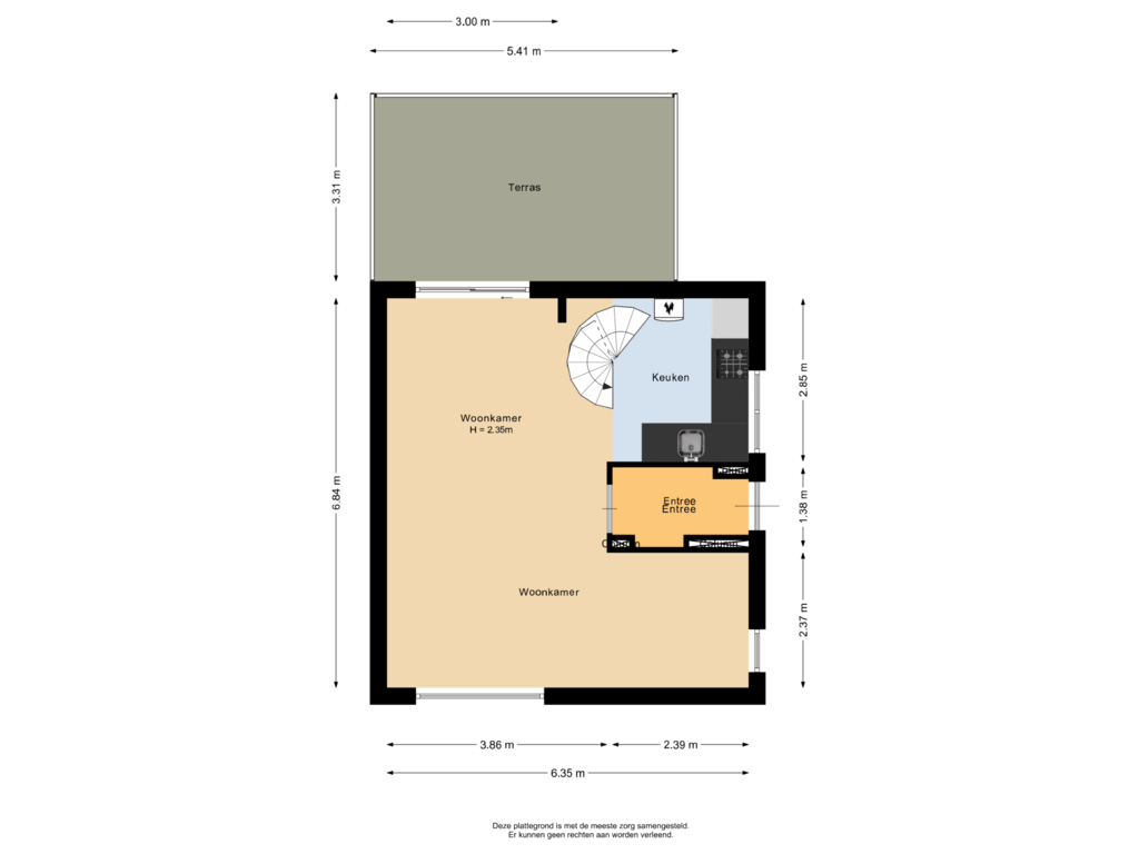 Bekijk plattegrond van Begane grond van Lagendijk 211