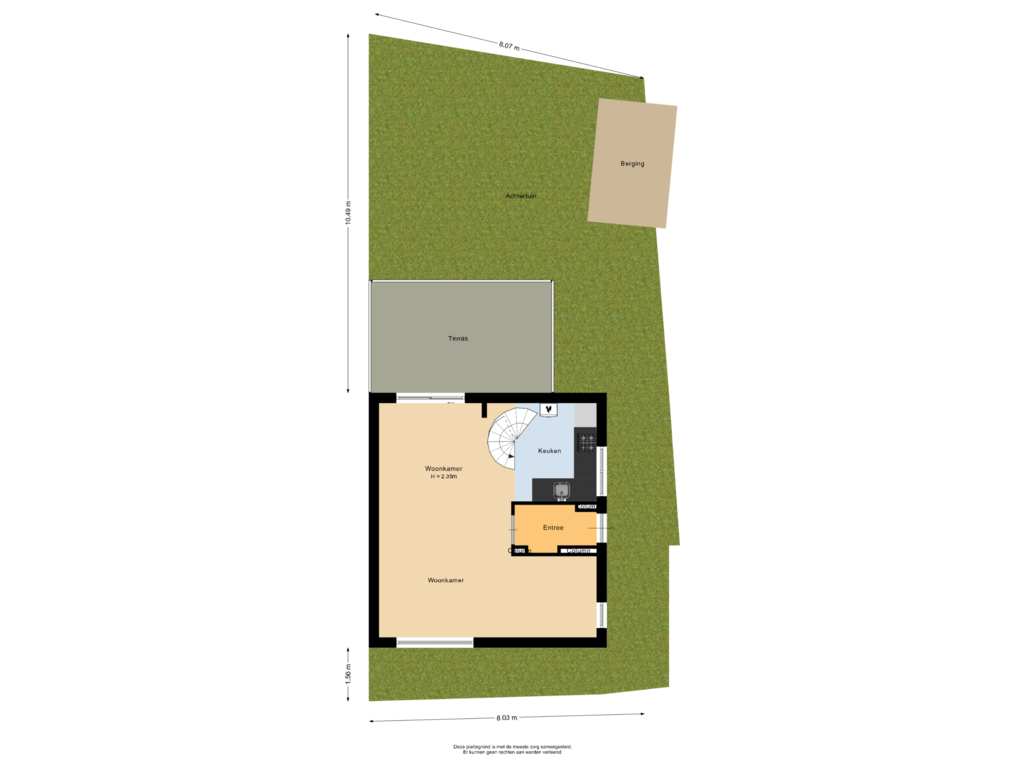 Bekijk plattegrond van Situatie van Lagendijk 211