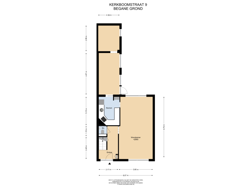 Bekijk plattegrond van Begane Grond van Kerkboomstraat 9