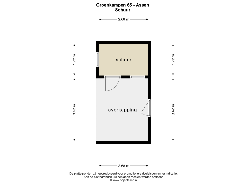 Bekijk plattegrond van SCHUUR van Groenkampen 65