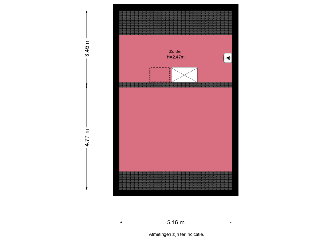 Bekijk plattegrond van Zolder van Lisserdijk 25