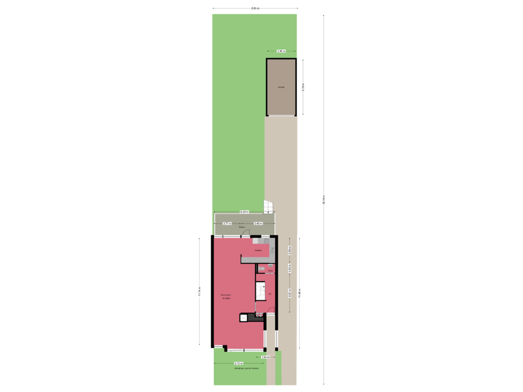 Bekijk plattegrond van Perceel van Lisserdijk 25