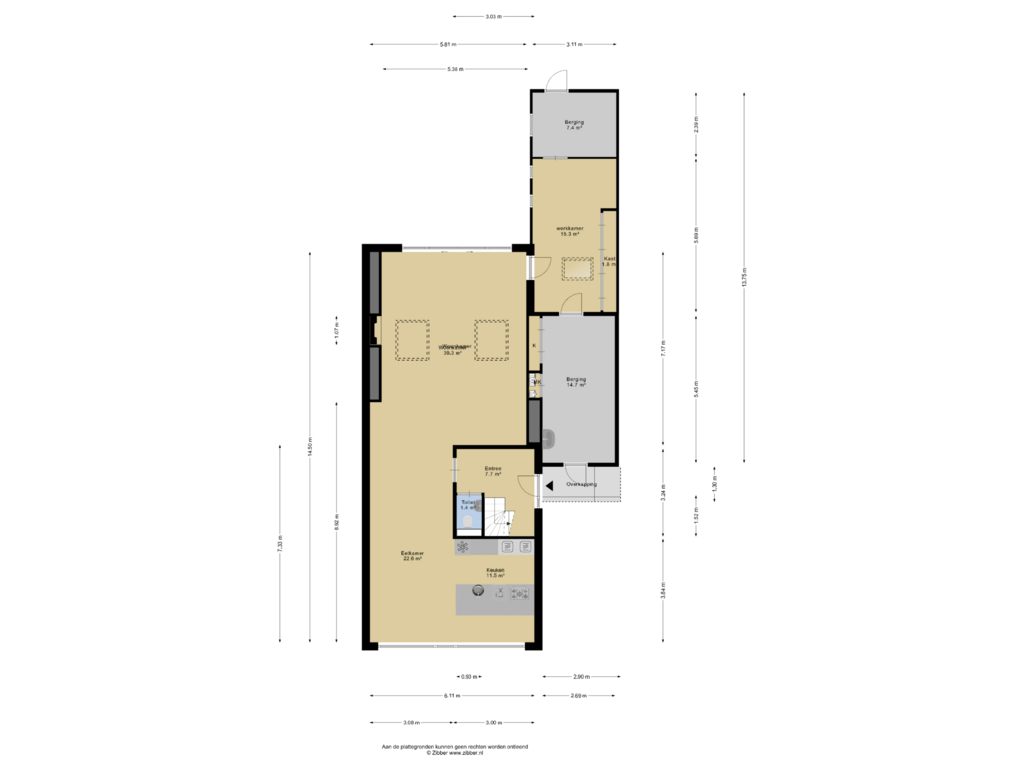 Bekijk plattegrond van Begane Grond van Noorderkroon 11