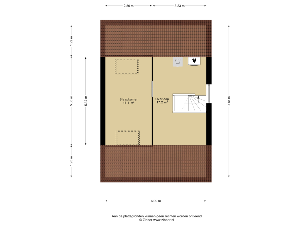 Bekijk plattegrond van 2e  Verdieping van Noorderkroon 11