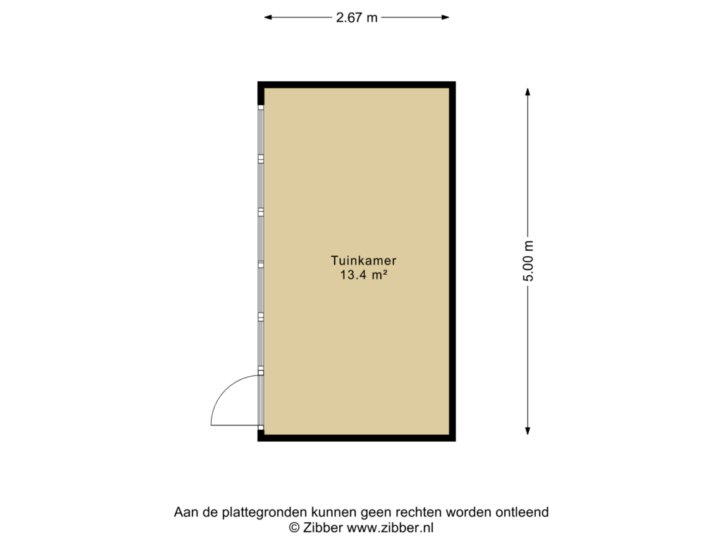 Bekijk plattegrond van Tuinkamer van Noorderkroon 11