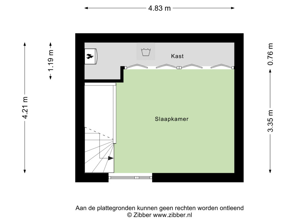 View floorplan of Tweede Verdieping of Muntmeester 469