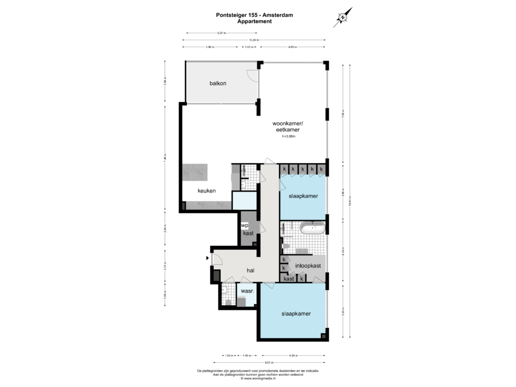 Bekijk plattegrond van Appartement van Pontsteiger 155