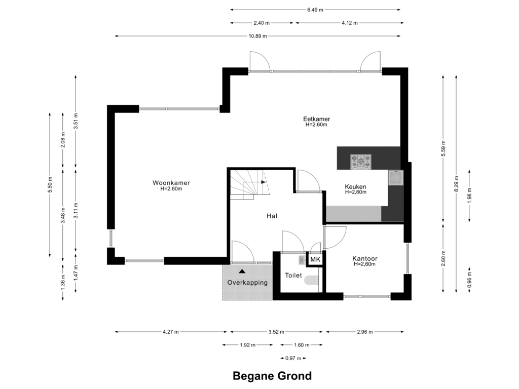 Bekijk plattegrond van Begane Grond van Sint Michaëllaan 32