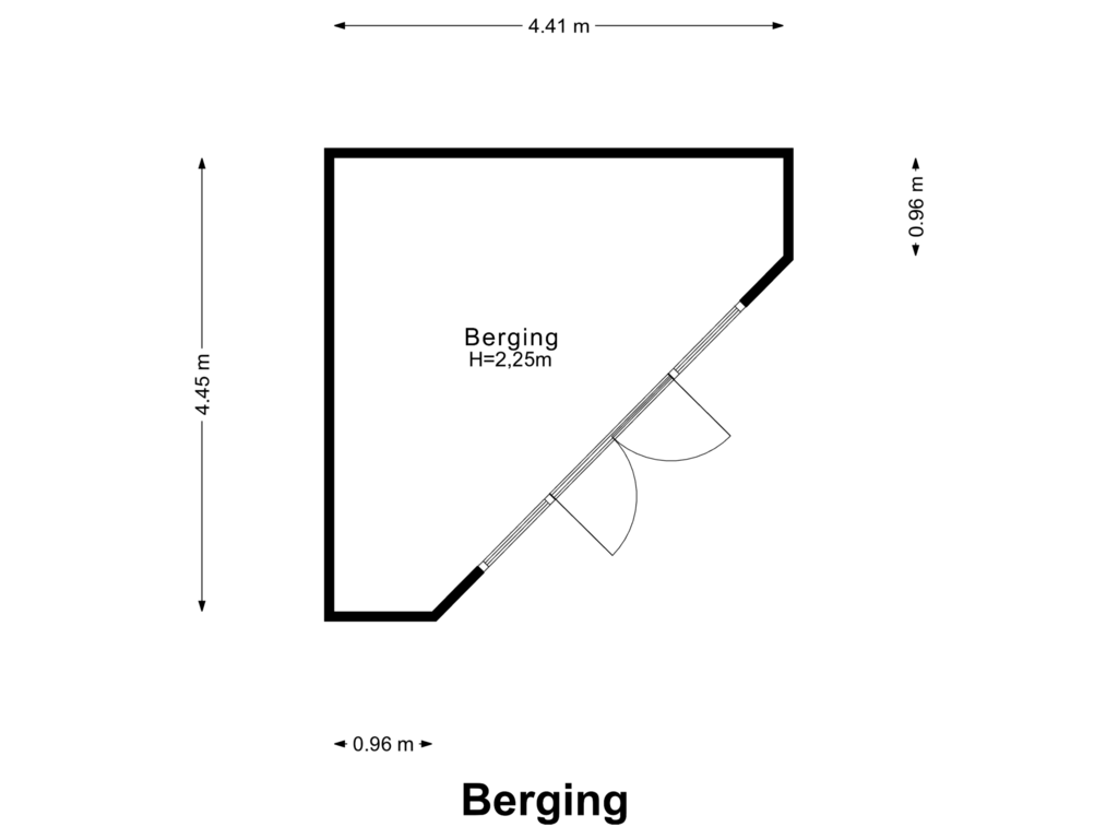 Bekijk plattegrond van Berging van Sint Michaëllaan 32