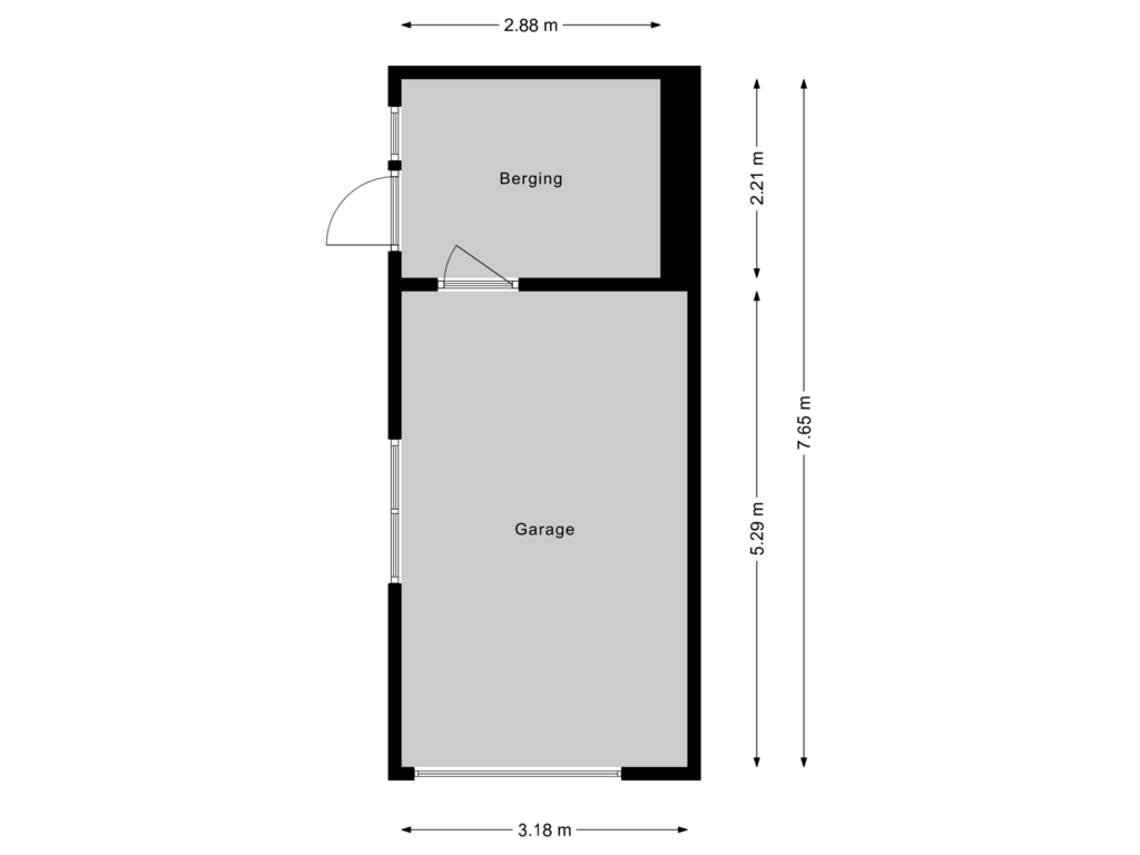 Bekijk plattegrond van Garage van Hoogstraat 7