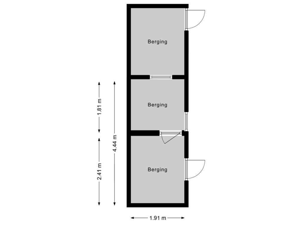 Bekijk plattegrond van Berging  2 van Hoogstraat 7