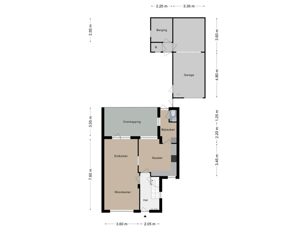 Bekijk plattegrond van Begane grond van Sint Dyonisiusweg 6