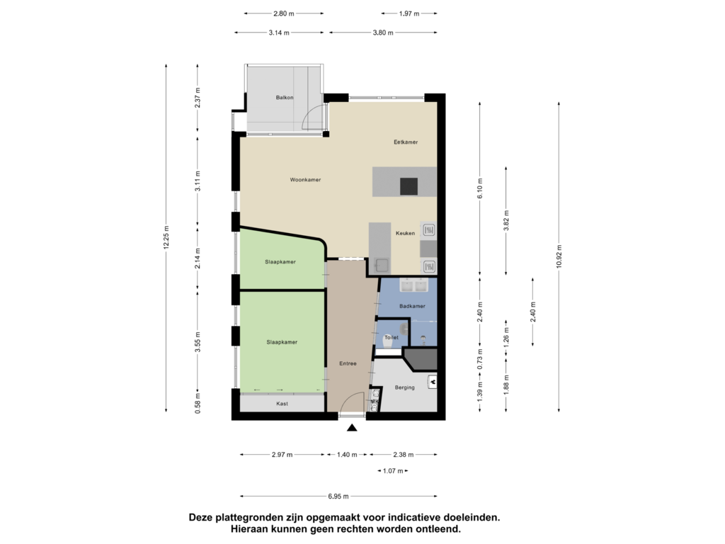 View floorplan of Appartement of Kwartslaan 87