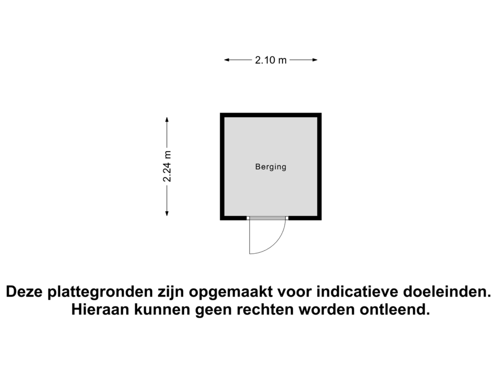 View floorplan of Berging of Kwartslaan 87